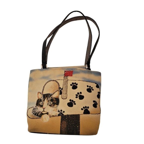 Unbranded Bags Blingedout Cat In Mailbox Purse Handbag Tote Paw