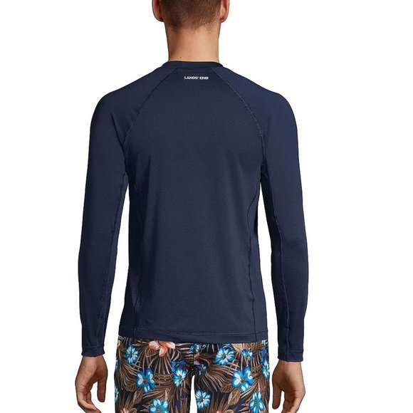 Lands' End Swim Nwt Lands End Mens Crew Neck Long Sleeve Rash Guard