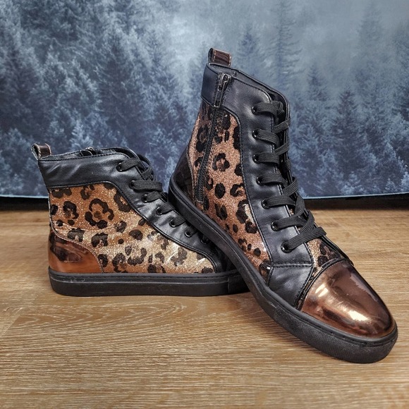 Steve Madden Shoes Steve Madden Zodiac Copper Leopard High Top