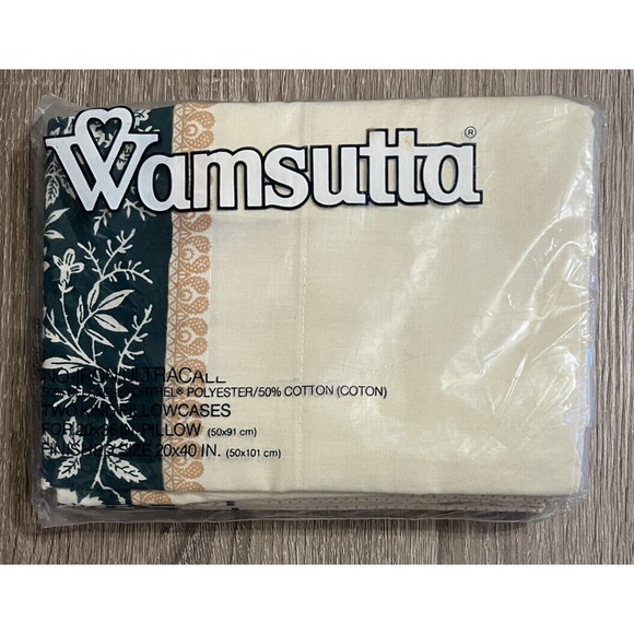 Wamsutta Bedding Nos Wamsutta Hunter Green Gold Floral Scroll Two