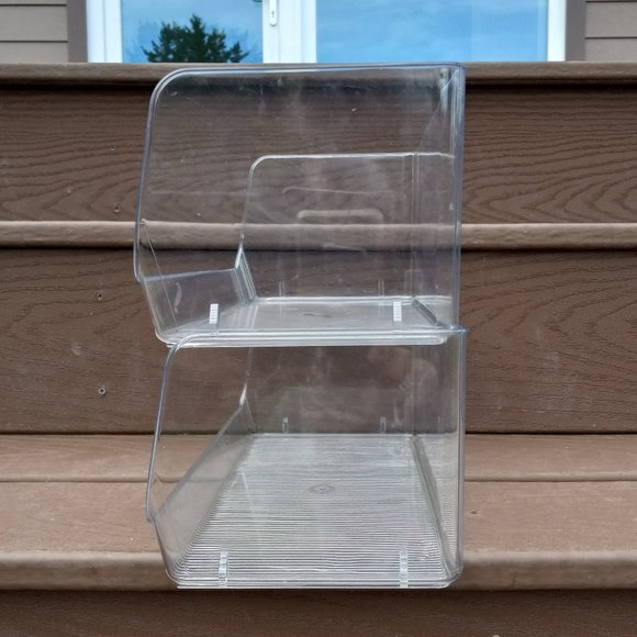 iDesign Storage & Organization Idesign Clear Stackable Bins Bundle Of Two Poshmark
