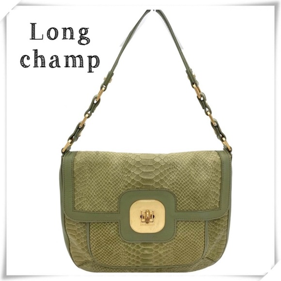 Longchamp Bags Longchamp Gatsby Exotic Snakeskin Embossed Leather
