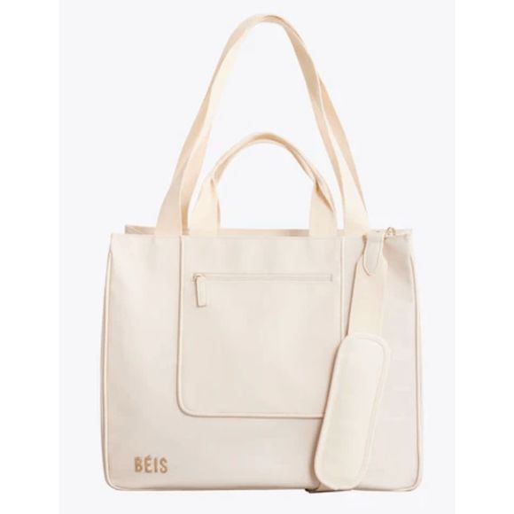 BEIS Bags New Beis Padded Strap In Beige Poshmark