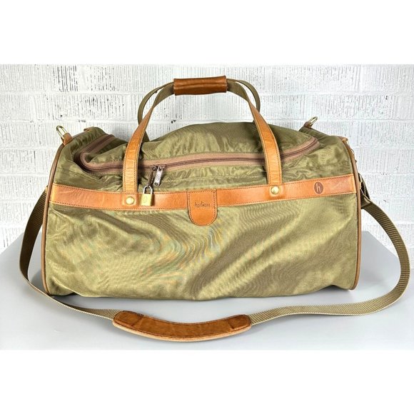 Hartmann Bags Vintage Hartmann Green Ballistic Nylon Leather