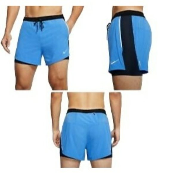 Nike Shorts Nike Mens Blue Athletic Dri Fit Flex Swift 2 In Running