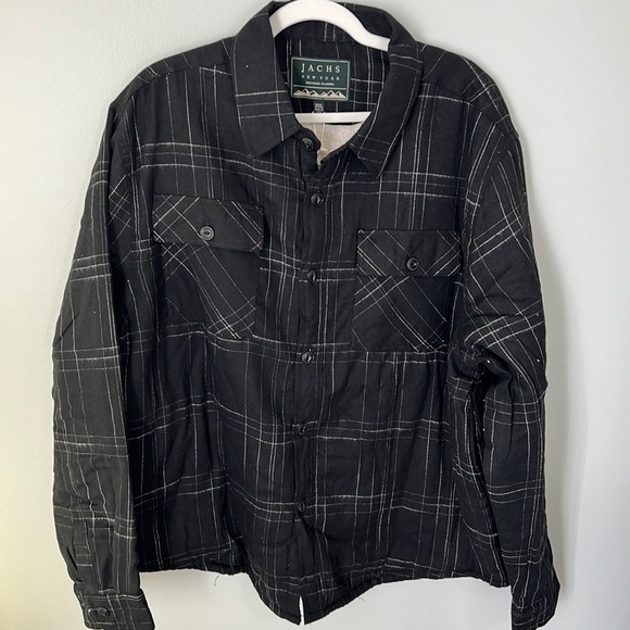 JACHS NY Jackets & Coats Nwt Jachs Ny Recycled Flannel Shirt Jacket With Sherpa Lining