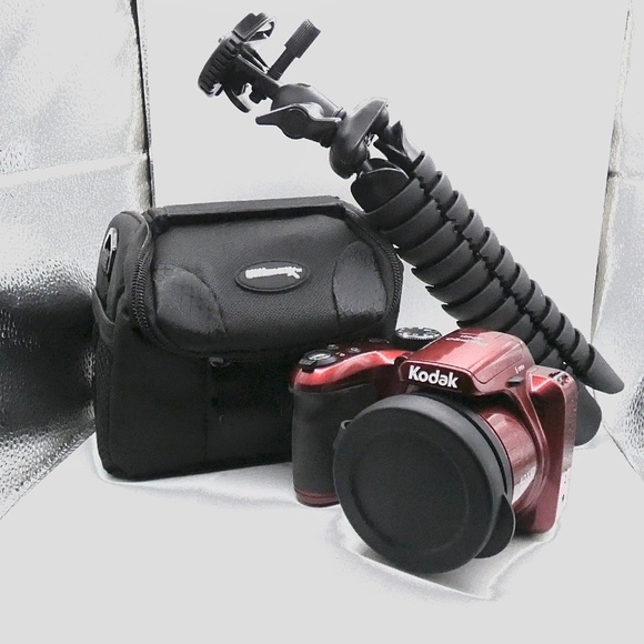 Kodak Cameras, Photo & Video Kodak Az4rd Point Shoot Digital Camera Kit 3 Lcd Red Wcamera