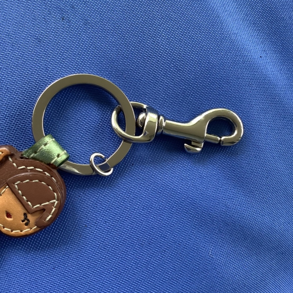 Rare! Coach Mermaid Keyring Patent Leather Key Chai… Gem