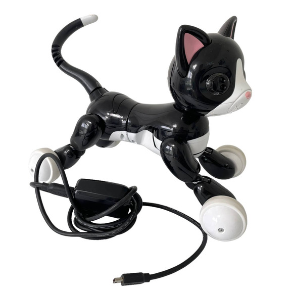 Spin Master Toys Zoomer Kitty Robot Black White Tuxedo Interactive