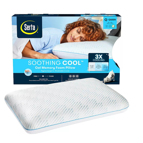 SERTA Bedding Serta Soothing Cool Gel Memory Foam Pillow Queen