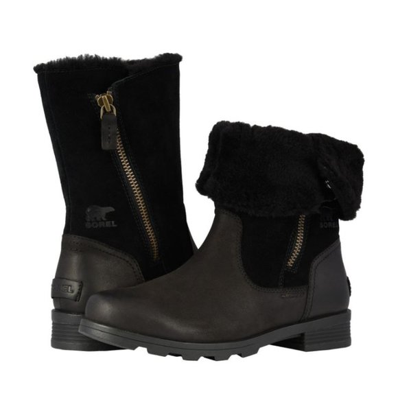 Sorel Shoes Sorel Emelie Foldover Midcalf Waterproof Suede Leather