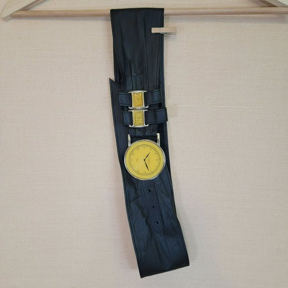 Vintage Accessories Vintage Leather Clock Belt Poshmark