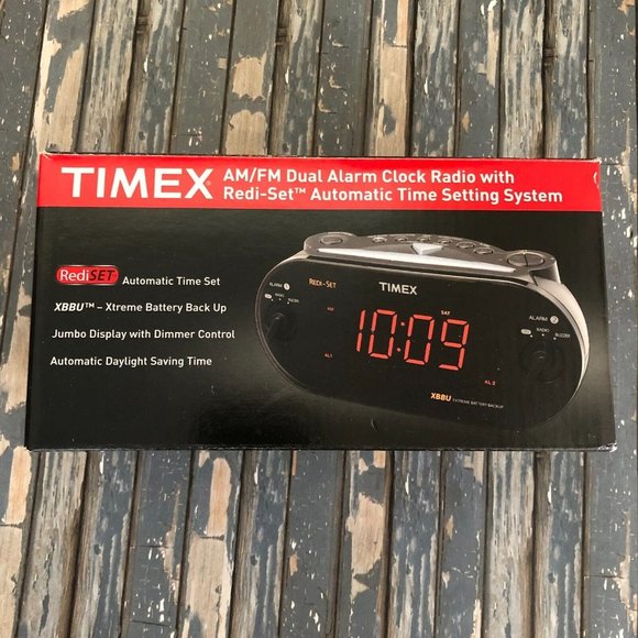 Timex Portable Audio & Video Timex T75 B Rediset Dual Alarm Time