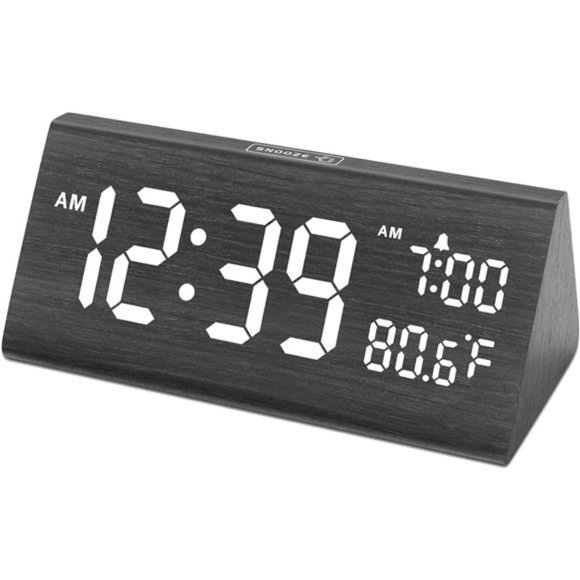 Wall Decor Wooden Digital Alarm Clock For Bedroom 77 Electric Clocks