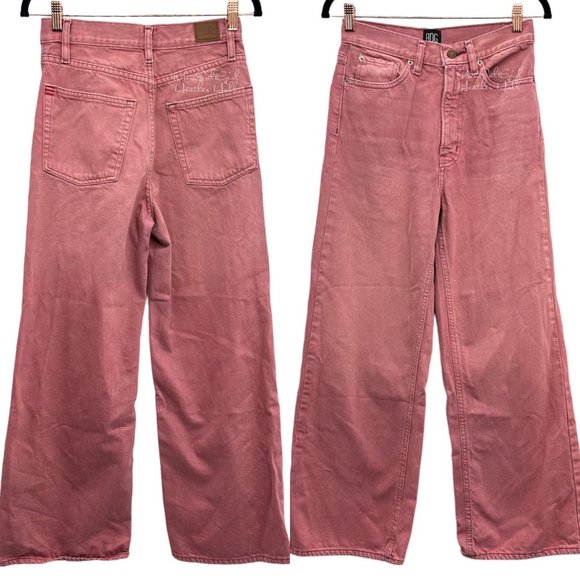 BDG Jeans Bdg Urban Outfitters Ultra High Waist Wide Leg Pink