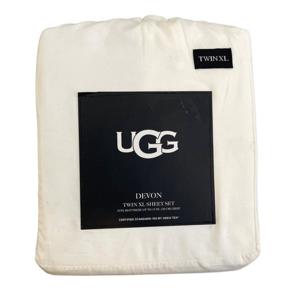 UGG Bedding New Ugg Sheet Set Devon Twin Xl Snow White Soft