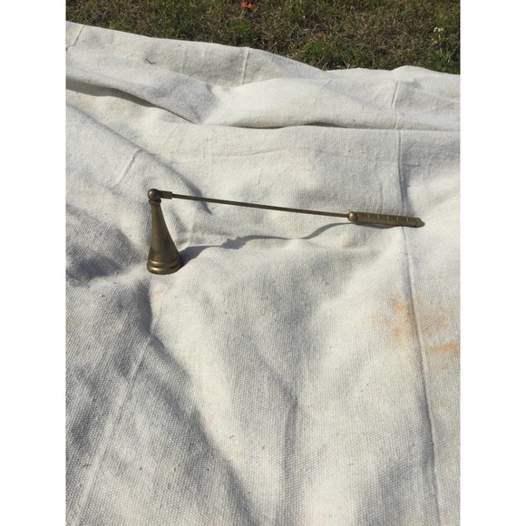 Unbranded Accents Vintage 2 Brass Snuff Candle Candlestick Bendable