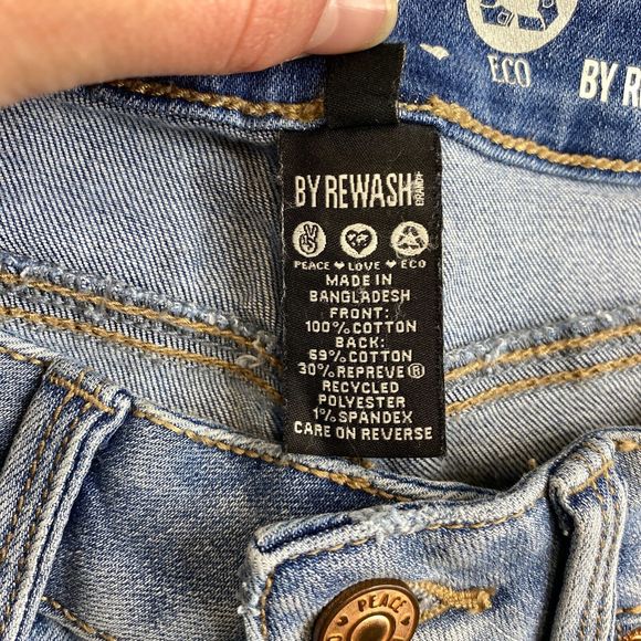 Rewash Jeans Peace Love Eco By Rewash Wide Leg Jeans Juniors 527