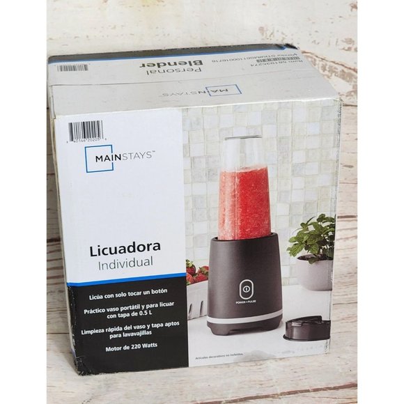 Mainstay Kitchen Mainstay 6oz Stainless Steel Personal Blender Easy