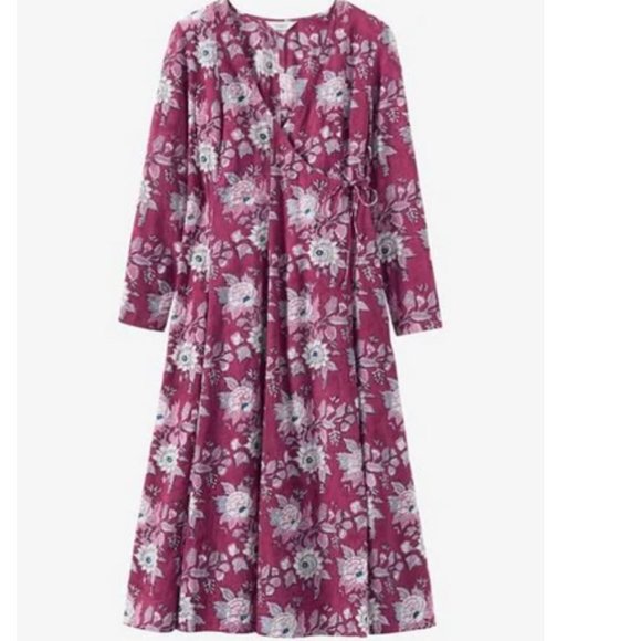 Toast Dresses Toast Anokhi Print Cotton Wrap Dress Us 4 Uk 8 Poshmark