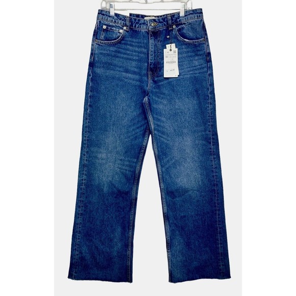 Zara Jeans Zara 9s Wide Leg Slim Fit High Waist Jeans 0 Us 33x32