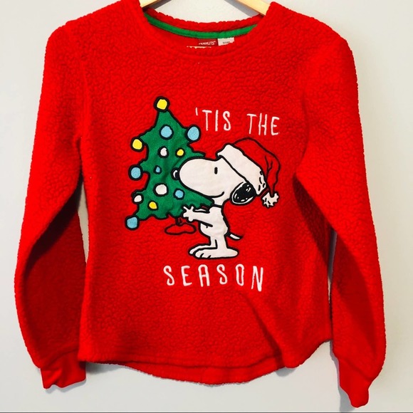 Peanuts Sweaters Peanuts Snoopy Christmas Xmas Red Sweater Small