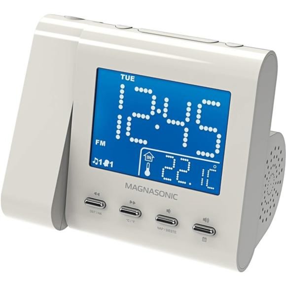 Wall Decor Projection Alarm Clock With Amfm Radiobattery Backup Auto