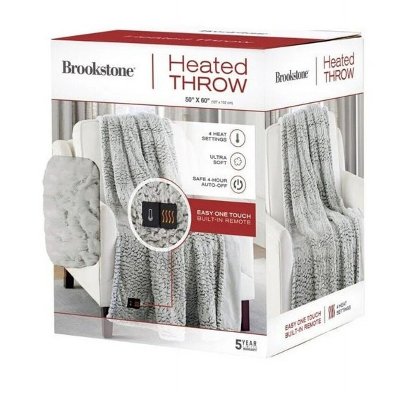 Brookstone Bedding Brookstone Ultrasoft Plush 4 Hour Setting Heated