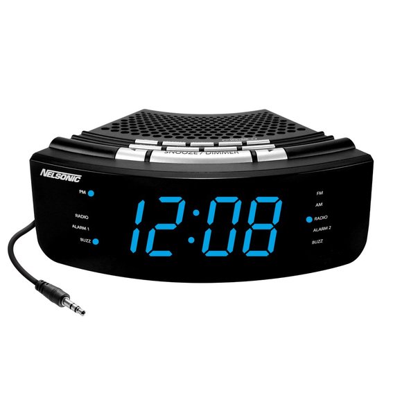 Nelsonic Other Nelsonic Digital Amfm Clock Radio With Built In Aux