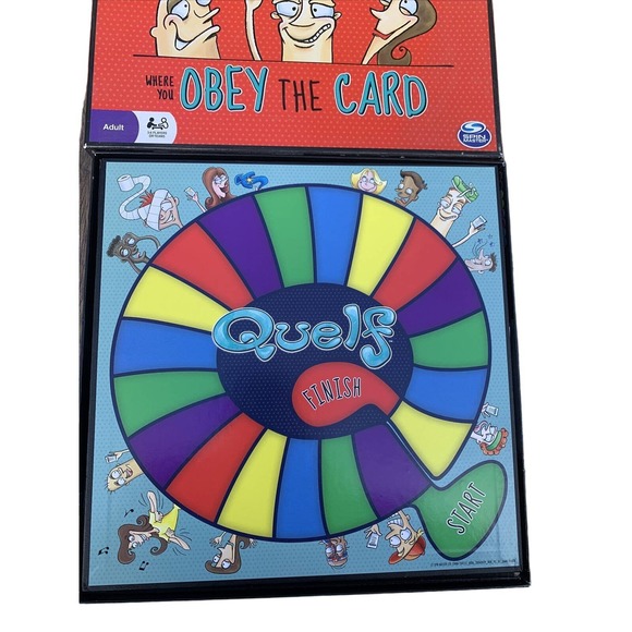 Spin Master Games Quelf Board Game The Unpredictable Party Game Where You Obey The Card