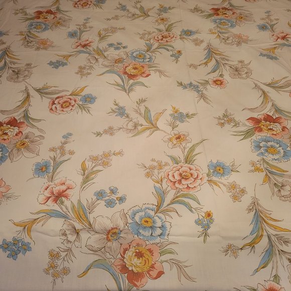 Vintage Bedding Vintage J C Penny Percale Permanent Press Floral