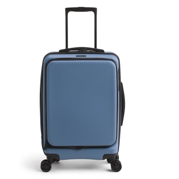 Calpak Accessories Calpak Blue Storm 2in Malden Hardside Carryon Spinner With Front Pocket