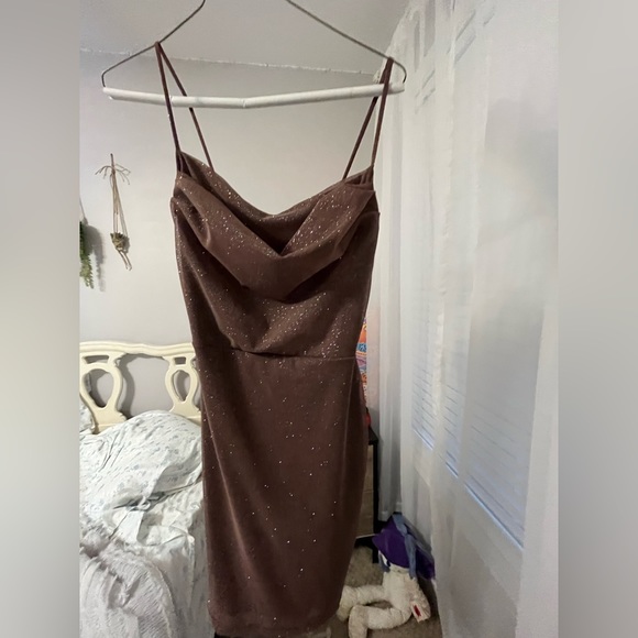 Windsor Dresses Windsor Brownish Sparkling Dress Poshmark