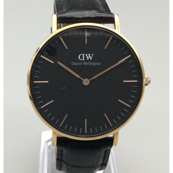 Daniel Wellington Accessories Daniel Wellington Sheffield Watch Men Rose Gold Tone Black
