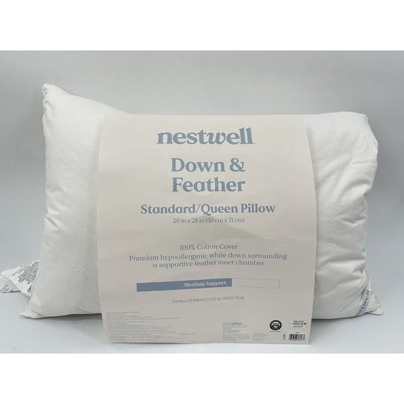 Nestwell Bedding Nestwell White Down Feather Standardqueen Pillow