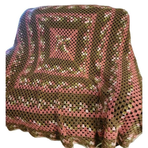 homemade Bedding Homemade Granny Squarecrochet Knit Full Size