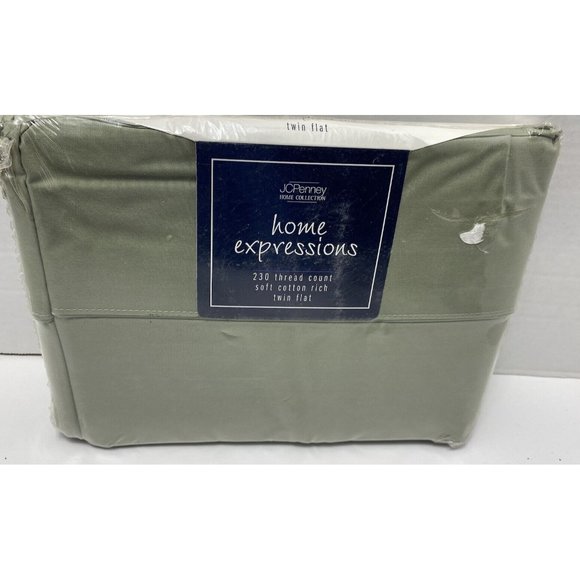J. C. Penney Bedding Jcp Home Expressions Twin Flat Sheet Olive