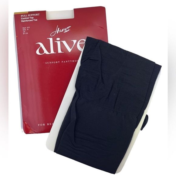 Hanes Accessories Hanes Alive Black Controltop Vintage Support