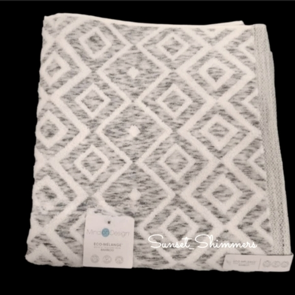 Mind on Design Bath 6pc Mind On Design Bath Hand Tip Towel Set Diamond Geo Gray White Marble