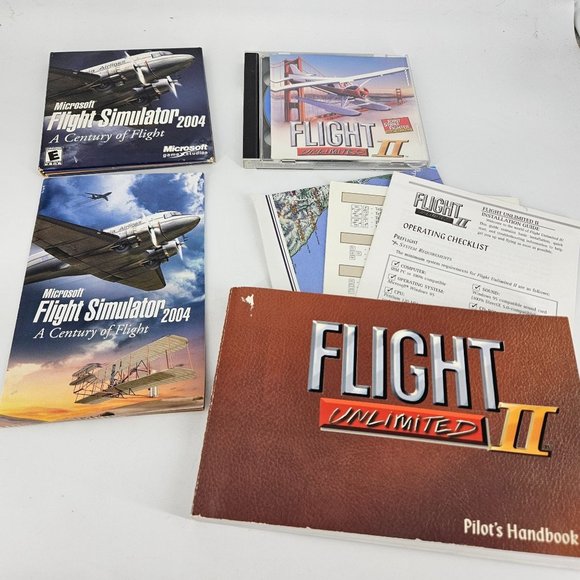Microsoft Video Games & Consoles Microsoft Flight Simulator 204 Pc Cd Disc Ii Handbook