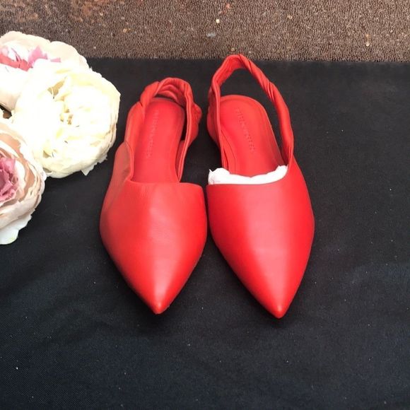 Sigerson Morrison Shoes Sigersonmorrison Red Slingback Flats Poshmark
