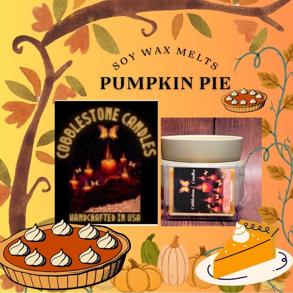 Cobblestone Candles Accents Pumpkin Pie Soy Wax Melt Home Scent By Cobblestone Candles