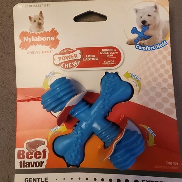 Nylabone Dog Nylabone Power Chew Beef Flavored Small X Bone For