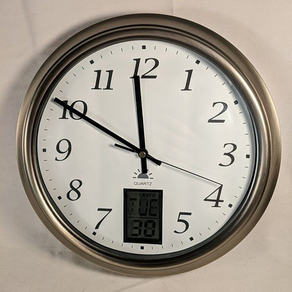 Nexxtech Wall Decor Nexxtech Quartz Analog Clock Digital Date Day