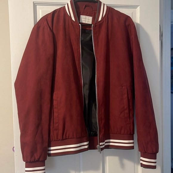 Zara Jackets & Coats Suede Zara Varsity Bomber Jacket Poshmark