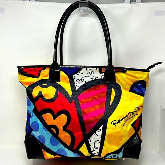 Romero Britto Bags Romero Britto Satin Structured Extra Large Zip