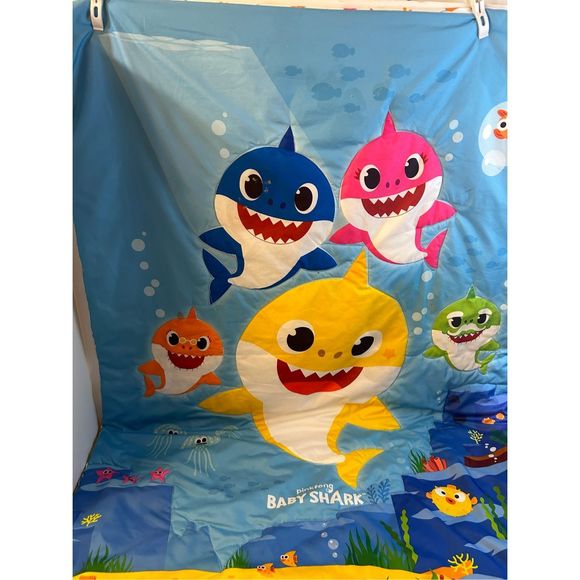 Baby Shark Bedding Baby Shark Crib Comforter And Matching Flat
