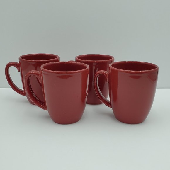 Corelle Dining Corelle Coordinates Stoneware Dark Red Coffee Mugs