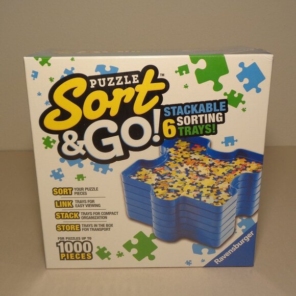 Ravensburger Games Puzzle Sort Go New 6 Stackable Sorting Trays For