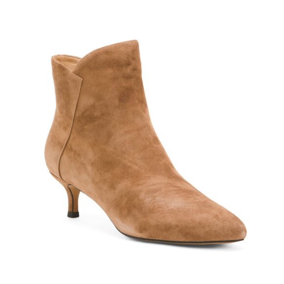 SHOE THE BEAR Shoes Shoe The Bear Tan Suede Saga Side Zip Heeled